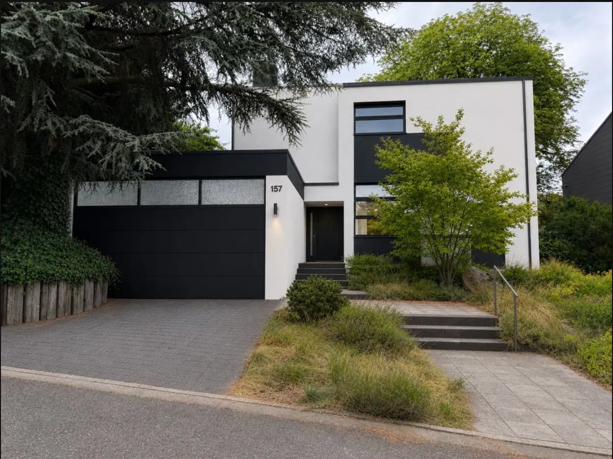 Straßen- und Frontansicht, Einfamilienhaus Dinnendahlstraße